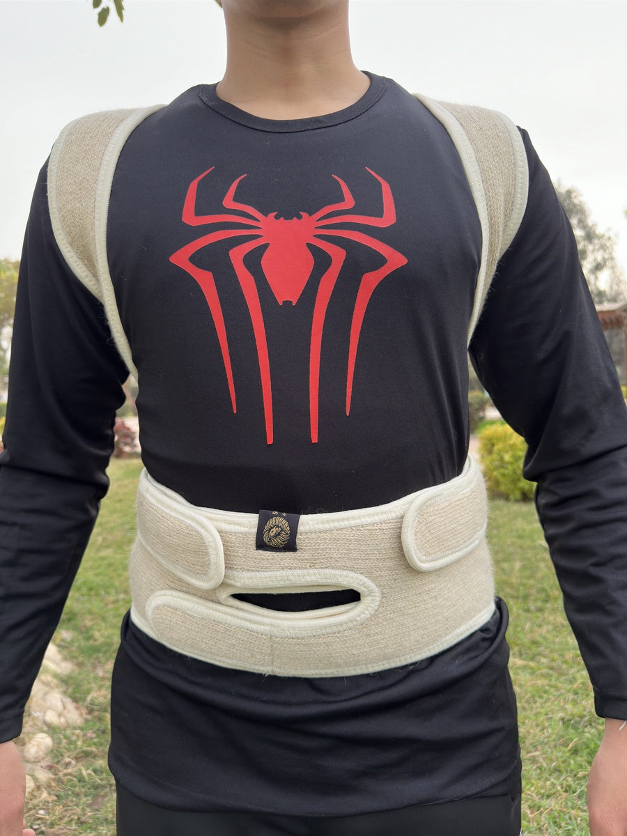 مشد حزام الظهر و الاكتاف مصنوع من الصوف الطبيعي 100